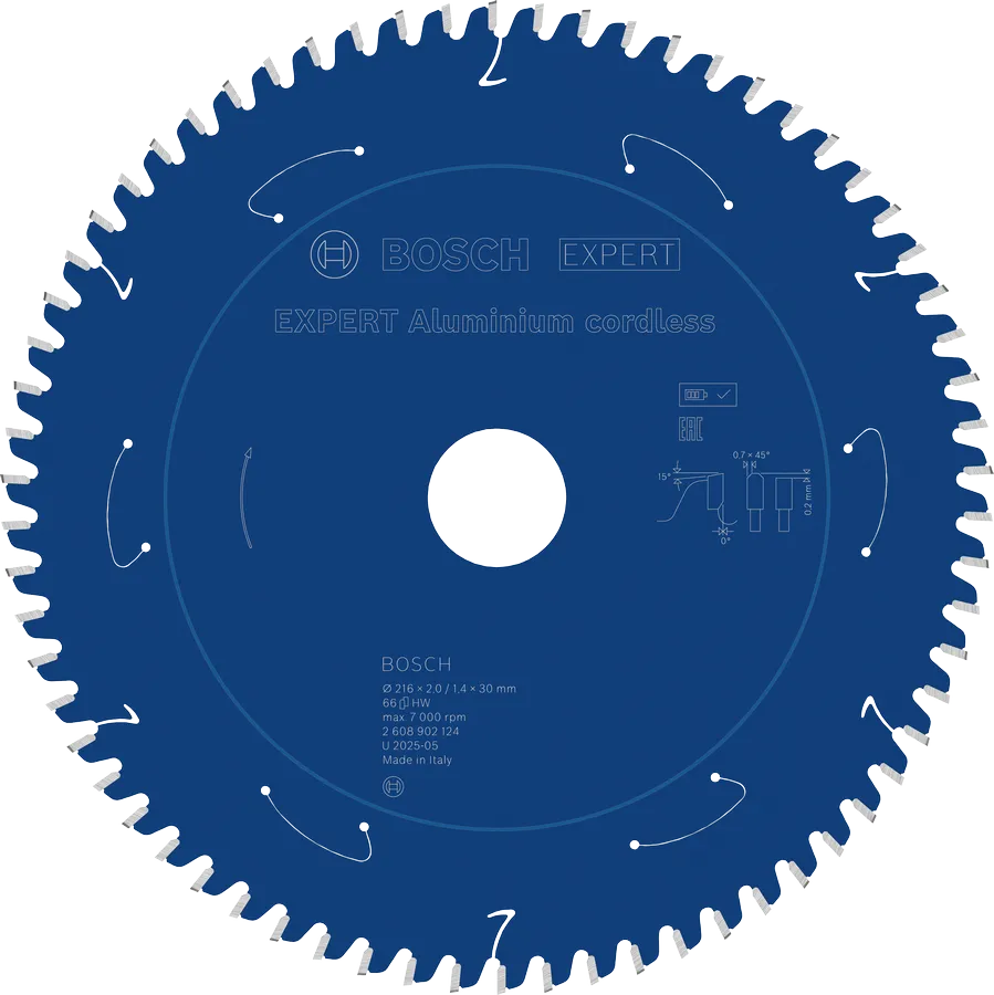 Bosch EXPERT alumiiniumist akuga saeleht, läbimõõt 216 mm.